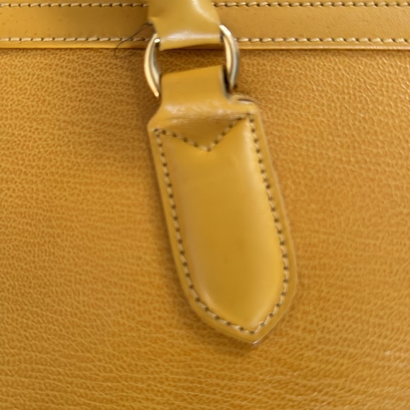 Revillon mustard Yellow saffiano Leather Satchel. NWOT. Made in Italy. - Picture 15 of 17